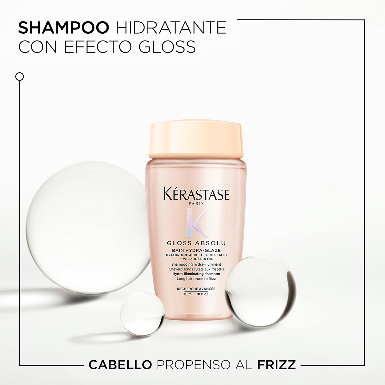 KÉRASTASE GLOSS ABSOLU BAIN HYDRA-GLAZE SHAMPOO PARA CABELLO CON FRIZZ (SHAMPOO PARA CABELLO CON FRIZZ)